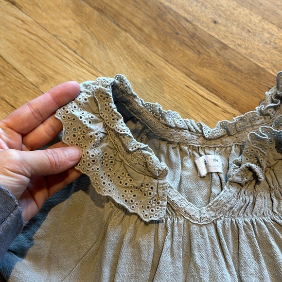 Girls Eyelet Collar Zara Dress - Picture 5 of 6